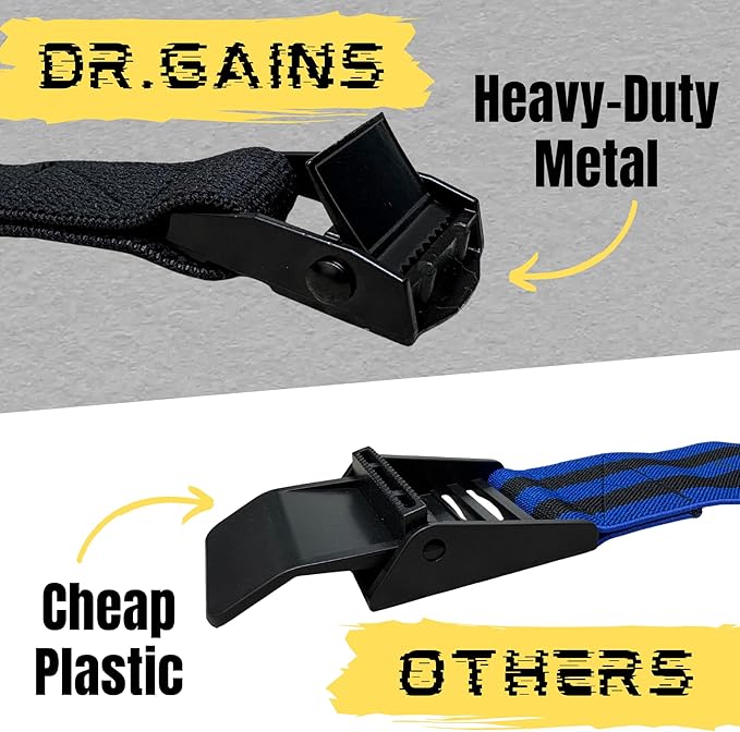 Premium Nylon & Metal Buckle BFR Bands | Blood Flow Restriction Bands for Occlusion Training Weight Lifting (Arms)