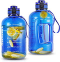 GIFUBOWA 3l Large Water Bottle with Straw and Time Marker 0.8 Gallon/105oz Sport Big Drinking Goals Huge Bottles 3 Litre with Handle Leakproof 3 liter Jug BPA Free for Fitness Gym Yoga and Outdoor