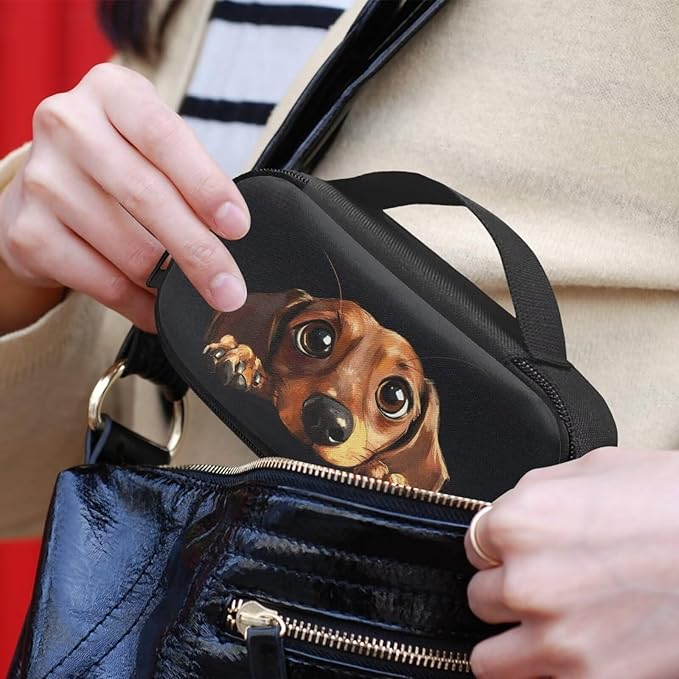 Dachshund Insulin Cooler Travel Case Insulated Diabetic Bag Portable Medication Cooler Bag for Insulin Pens and Blood Glucose Monitor Supplies, Easy to Use & Carry