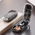 Pill Cutter (Black with Brush) Cutter Divider丨Pill Divider丨Pill Divider, Pill Divider for Cutting Pills, cuts Small or Large Pills in Half, Suitable for Travel, Pets
