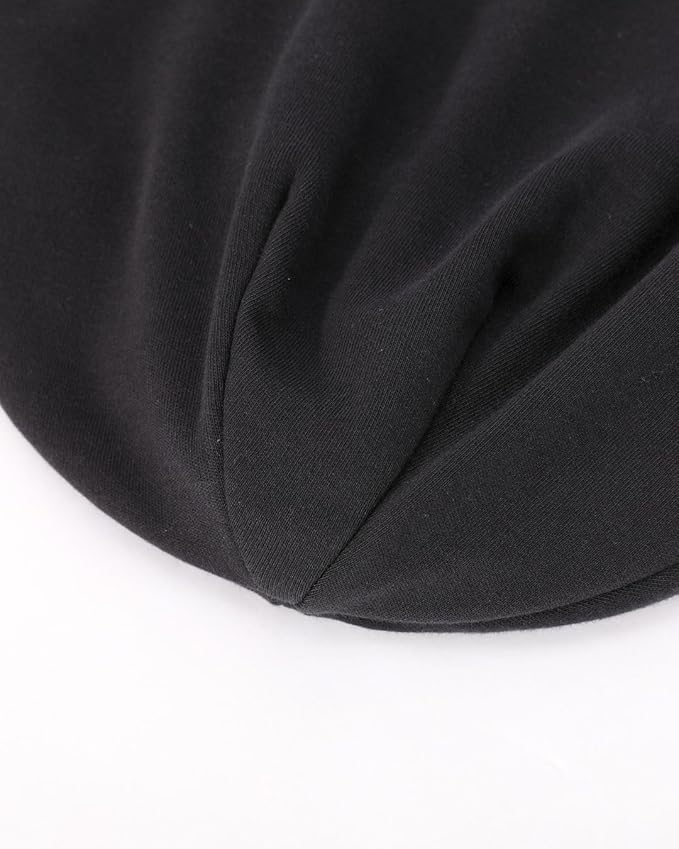 Radia Smart® EMF Protection Ultimate 100% Organic Cotton Slouch Beanie, 5G Blocking, RF Shielding, EMF Protection, Brain Coat, Black