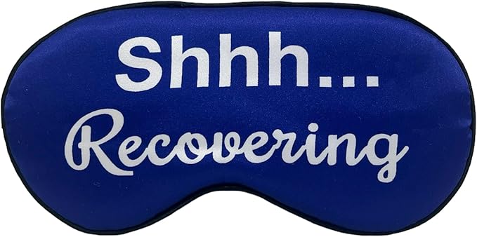 Shhh... Recovering Ultra-Soft Sleep Mask for Men & Women – Light Blocking Eye Mask for Patients – Get Well Soon Sympathy Gift – Perfect After Surgery Recovery Gift for Family & Friends