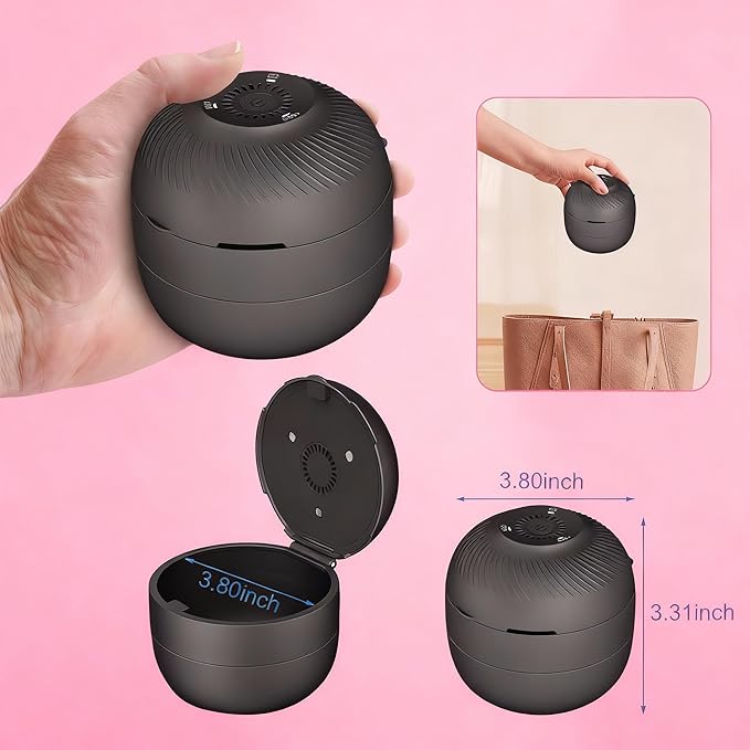 Pacifier Box, Portable UV-C Box for Pacifiers USB Rechargeable Mini Pacifier Box 2 Time Settings (60s and 180s) with Fan Fast Charging and Long Battery Life