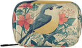 Travel Pill Case Bird and Blooming Flower Weekly Small Pill Box 7 Day Pill Box Pill Organizer Bag