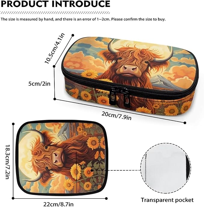 Sunflower Cow Insulin Cooler Travel Case, Diabetic Medication Organizer for Insulin Pens and Other Diabetic Supplies