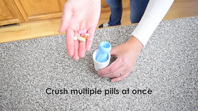 EQUADOSE Pill Crusher for Adults, Seniors & Pets, Pug Tablet Grinder Pulverizer for Feeding Tubes, Pet Meds, Easy Swallowing, Fine Powder Crusher for Medications, Travel-Friendly and Easy to Use