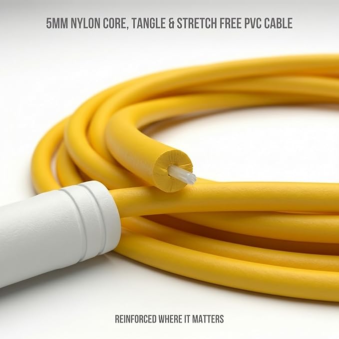 Elevate Rope Professional Beaded Jump Rope - 3m Adjustable, Quality Beads & Poly Cord - For Freestyle, Cardio & Tricks - All Levels & Indoor/Outdoor Use