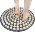 Wood Foot Acupressure Mat - Ergonomic Foot Massager Mat for Feet Relax, Wood Massage Tool -Foldable Pressure Point Pad