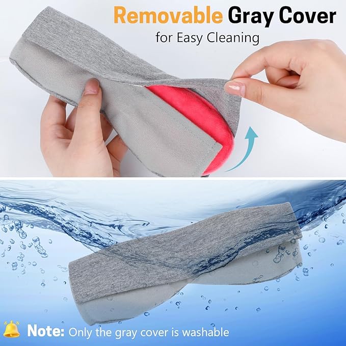 Heated Eye Mask, Graphene USB Warm Compress for Dry Eyes, Blepharitis, Stye and MGD Relief, 3 Temperature Levels with Washable Cover, Adjustable Strap