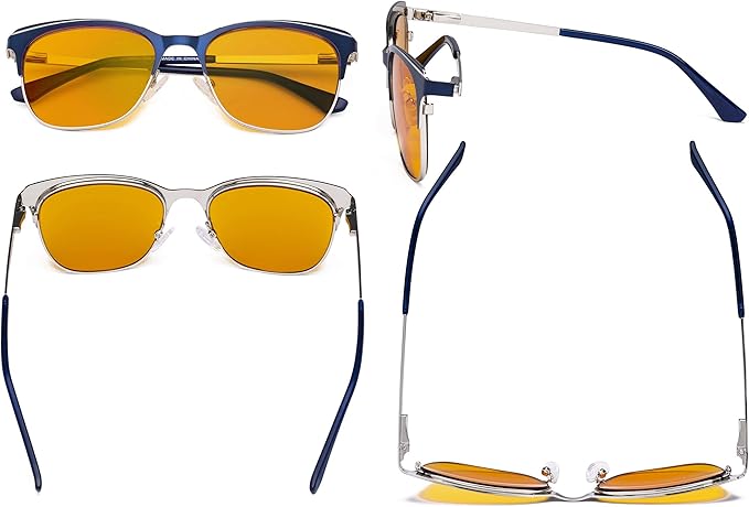 Eyekepper Blue Light Glasses - Square Digital Eyeglasses for Women Blocking Computer Screen UV Rays
