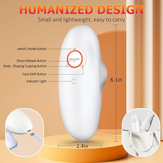 COMEBY Body Sculpting Machine - Professional Cordless Cellulite Massage Tool- Suitable for Belly, Neck, Legs, Hip, Arms