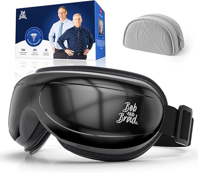 BOB AND BRAD Eye Massager with Heat Compress, EyeOasis 2 Eye Massager with Heat for Dry Eye Relief, Temple Massager for Migraine Relief, Electric Headache Massagers for Stress Relief