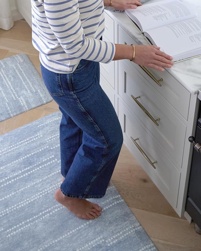House of Noa Nama Standing Mat – Anti-Fatigue Cushioned Kitchen Mats for Floor | Ergonomic Bounce-Back Foam Kitchen Mats | Anti-Fatigue Mats for Kitchen & Standing | Aspen Dusk | 22"x72"