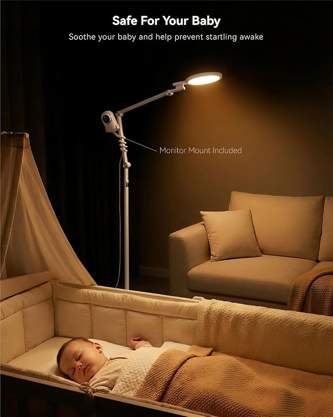 Light Therapy Lamp, 2-in-1 Sunlight & Red Light Therapy Lamp, UV-Free Sun Lamp,Adjustable Brightness & Color Temperature for Reading and Relaxation in Bedroom. (Classic White)