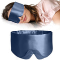 ZIMASILK 100% 22 Momme Mulberry Silk Sleep Mask - Full Silk Filled, Ultra-Soft & Breathable, Face-Hugging Blackout Eye Cover for Sleeping (Navy Blue)