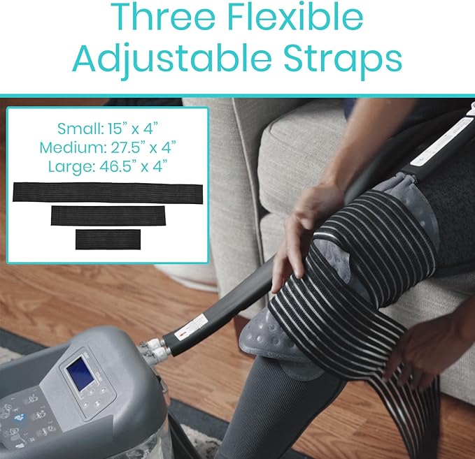 Vive Cold Therapy Machine Replacement Pad - Flexible Ergonomic Reusable Padding for Ice Cold Therapy - Universal Shoulder, Ankle, Hip and Knee Adjustable Device Accessory for Swelling (Pads Only)