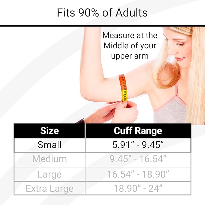 Vive Precision Blood Pressure Cuff Replacement - Compatible with Omron Series 5 & Most BP Monitors - Universal Cuff for Adults, Seniors & Elderly (Small)
