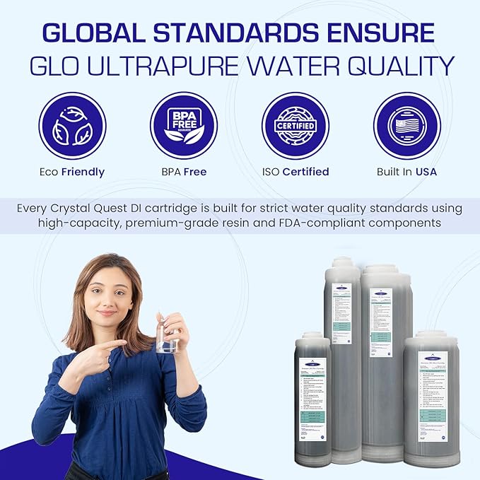 Ultra High Purity DI Resin Cartridge | 2-7/8" x 9-3/4" | Crystal Quest