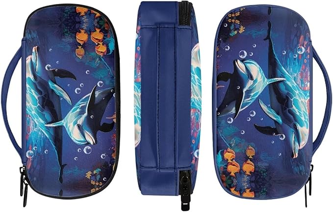 Ocean Dolphin Insulin Cooler Travel Carrying Case, Portable Diabetes Cold Medication Organizer, Upgraded Chill Pill Insulation Bag for Insulin Pen Syringes Needle Kits Holder