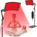 SAVILER® Red Light Therapy for Face and Body, 120Pcs Infrared Red Light Therapy Lamp with Stand, 3-in-1 LED 660nm & 850nm Infrared Light Panel Device for Home Ideal Gift