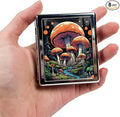 8-Compartment Pill Box Organizer Portable and Stylish Medicine Case, Versatile Storage for Medication - Ideal Travel Accessory & Unique Gift Idea (Enchanted Mushroom Forest)
