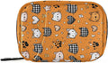 Orange Cute Kittens Hearts Stars Travel Pill Organizer Case Box Container Weekly Portable Vitamin Medicine Holder Storage Bag with Zipper Removable