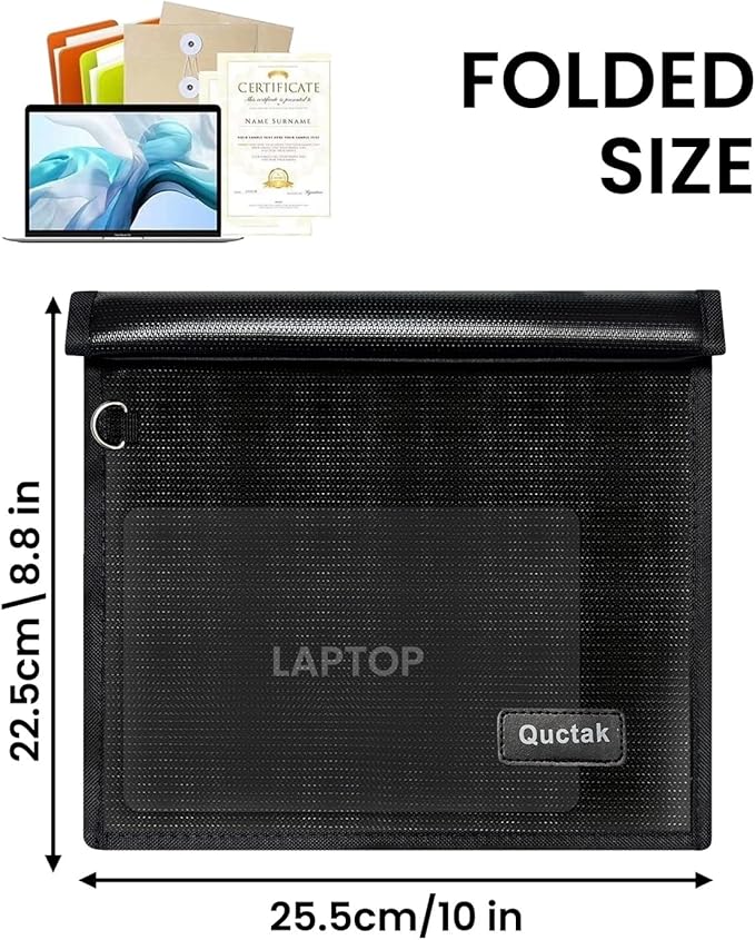 Faraday Bag, Signal Isolation Bag for Phones, Fireproof Shield Pouch, Prevents Hacking,Tracking,and NFC/WiFi/Bluetooth for Tablets, Phones, Key Fobs (9.8"X11", Black)