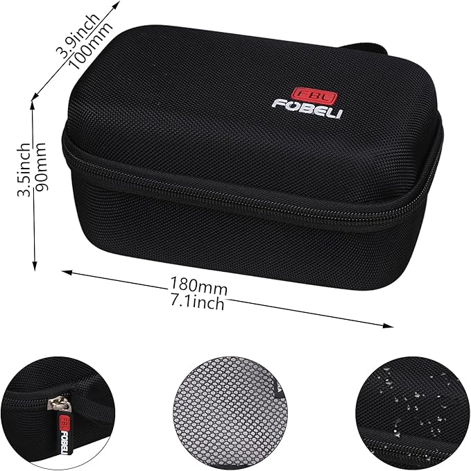 FBLFOBELI Hard Travel Case for NuFACE MINI+ Starter Kit, Hunvva EP-300 Mini Microcurrent Facial Device (Case Only) (Black)