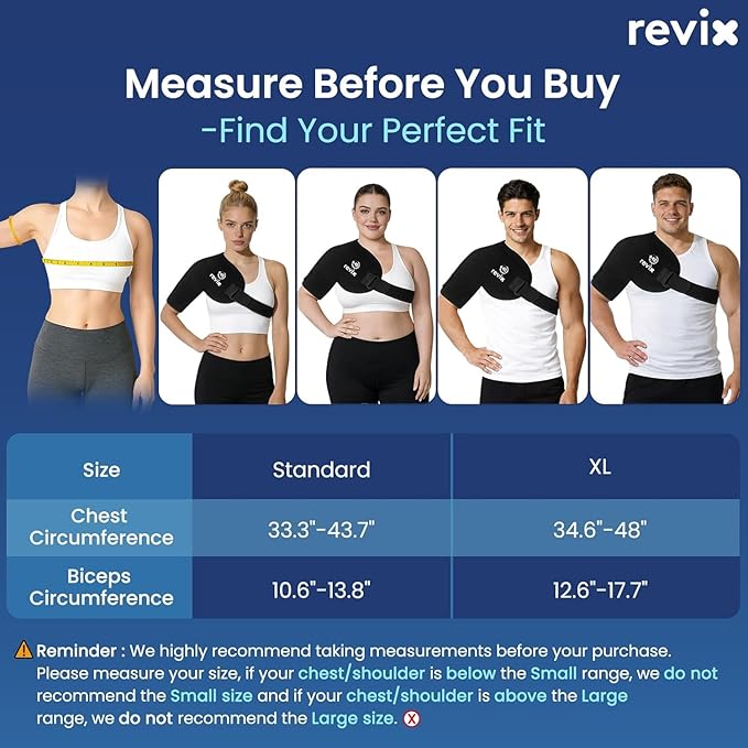 REVIX XL Ice Pack for Shoulder Wrap, 45-Min Long-Lasting Cold Therapy for Rotator Cuff Relief with Ice Grid Gel Design, Extra Large Reusable Ice Packs for Post-Workout Recovery & Soothe Discomfort
