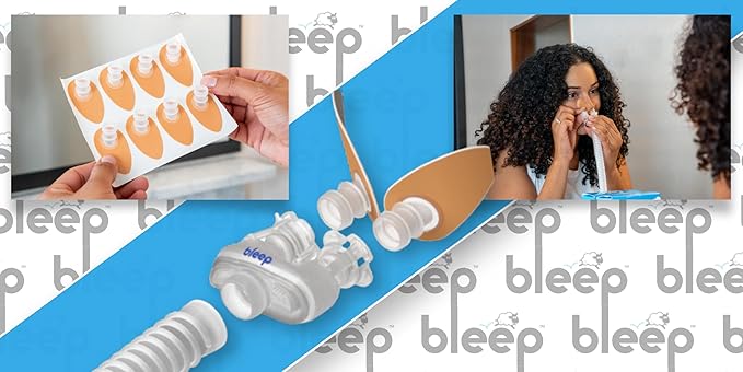 Bleep Dreamports CPAP Mask Replacement, Mask-Free Sleep Apnea Solution, No Nasal Insertion, Skin-Friendly Tape, 383 Night Pack, 24 Boxes (12-Month Bundle)