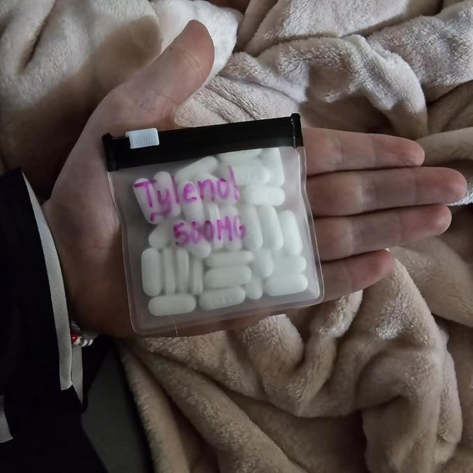 7 Pcs Pill Pouches Pill Bags for Travel Reusable Pill Pouches for Medicine(Multicolor)