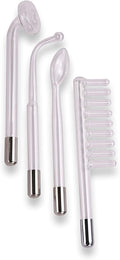 High Frequency Glass Tube Electrodes (Set of 4) for Facial Machine Salon Spa Equipment