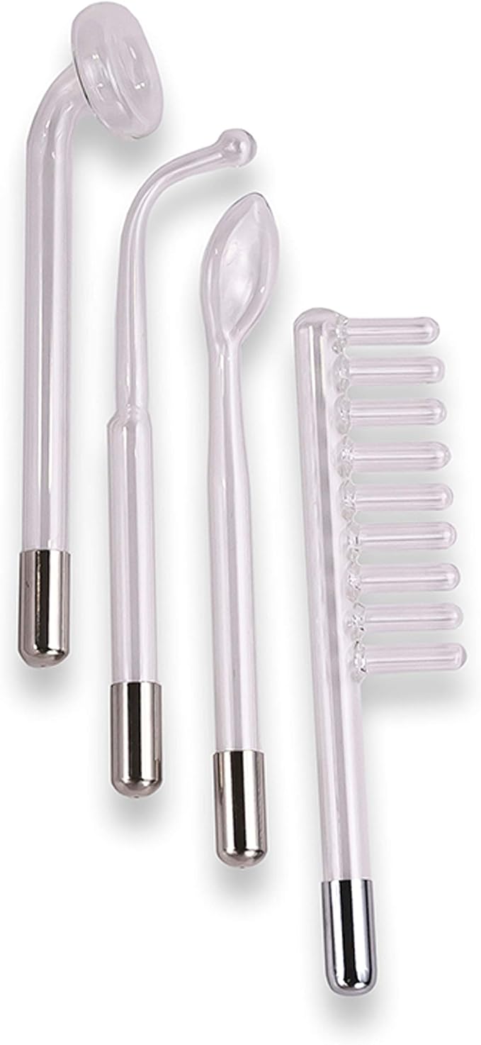 High Frequency Glass Tube Electrodes (Set of 4) for Facial Machine Salon Spa Equipment