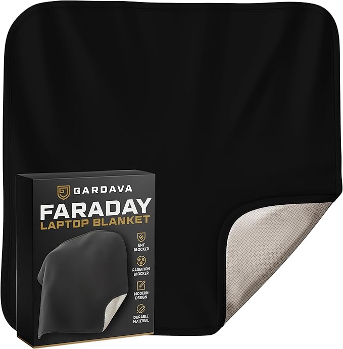 Faraday Blanket - New for 2026 - Protection Faraday Fabric Technology for Electromagnetic Shielding from Laptop, Cell Phone, and Wireless RF Emissions, 3rd Party Tested, Black