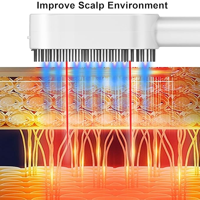 Laser Therapy Hair Growth Comb, Red Light Hair Brush, Red Light Therapy for Hair Growth, Electric Scalp Massager for Comb Men & Women