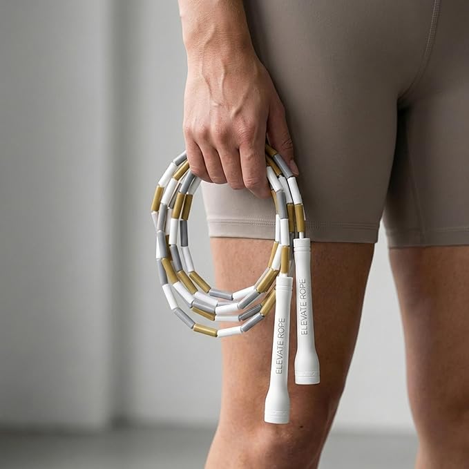 Elevate Rope Professional Beaded Jump Rope - 3m Adjustable, Quality Beads & Poly Cord - For Freestyle, Cardio & Tricks - All Levels & Indoor/Outdoor Use