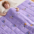 anfie Weighted Blanket Kids(36"x48" 5lbs) Weighted Blanket Cooling Blanket for Sleeping,Throw Size Breathable Blanket with Premium Glass Bead(Space Purple)