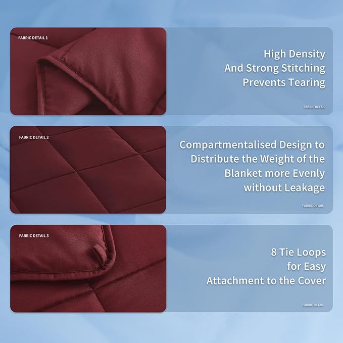Topcee Weighted Blanket for Adults (20 lbs, 60" x 80") Queen Size Soft Cooling Heavy Blanket Sleeping, Apply to 190-210 lbs Body, Thick Breathable Blanket with Glass Bead, Easy Care