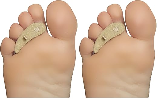 Steins Hammer Toe Crest Cushion and Buttress Pad Reduces Pressure from Calluses and Hammer Toes, Small Right, Beige, 3 Count (Pack of 2)