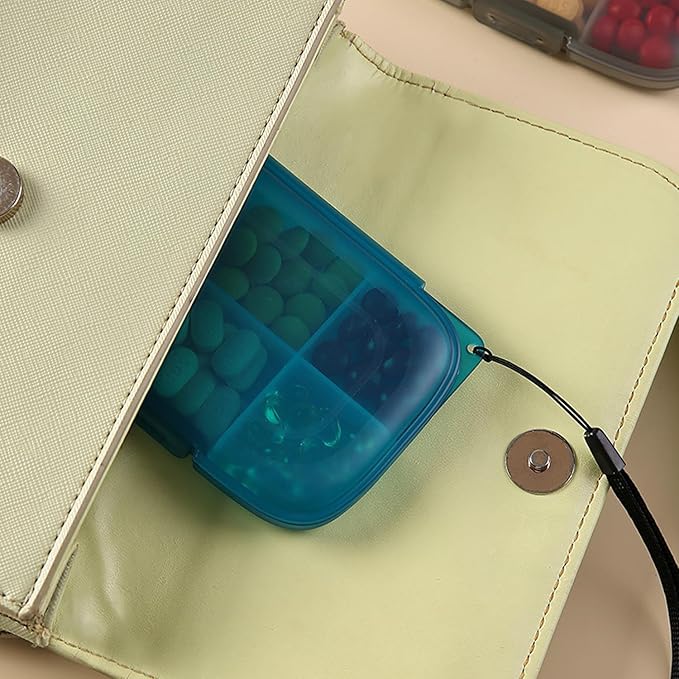 Weekly 7 Day Pill Organizer, Travel Pill Box, Pill case, Medicine Organizer, Pill Container, Pillbox 7 Day, Pill Dispenser, Medication Organizer, Pill Organizer Weekly