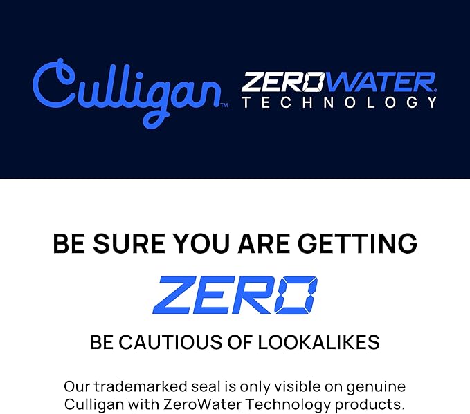 Culligan with ZeroWater Technology Replacement Filter 3-Pack, 5-Stage Advanced Water Filter – IAPMO Certified to Reduce Lead, Total PFAS (Forever Chemicals), Mercury, Fluoride, and Chlorine