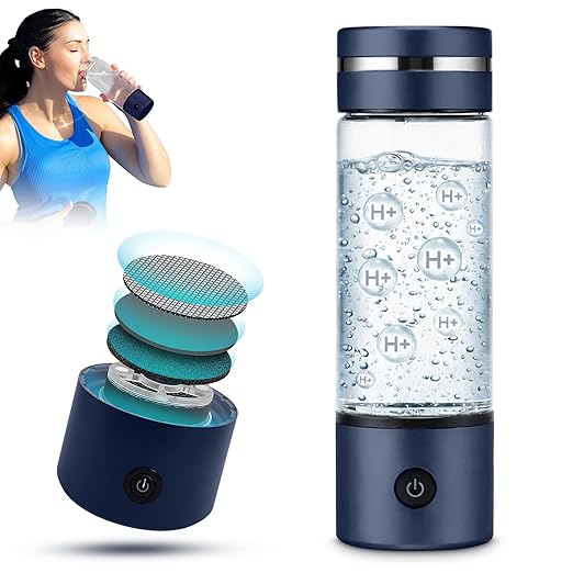 Portable Hydrogen Water Bottle Generator – SPE/PEM Hydrogen Infusion, Rechargeable, Quick 5–10 Min Hydrogen-Rich Water Maker for Travel, Fitness & Daily Hydration (Up to 3000 PPB)