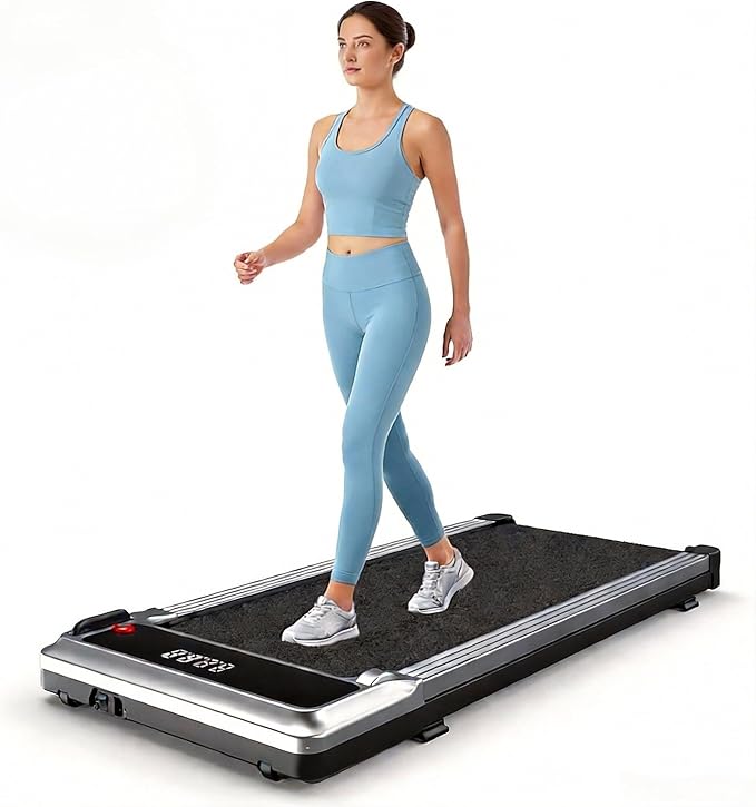 NEWBULIG Walking Pad Treadmill, 3 Mode Portable Under Desk Treadmill for Home Small, Low Noise Walking Mat with Remote Control and LED Display