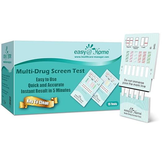 Easy@Home Multi-Drug Screen Test: 15 Pack Urine Drug Testing Kit for AMP/BZO/COC/THC/MET/MOR/OXY/BAR/MDMA/PCP/MTD/PPX,Home Drugs Tests Kits #EDOAP-1124