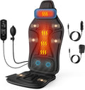 Massage Cushion with Heat, Back Massager for Chair with Cooling, Seat Massager for Office Chair, Vibration Chair Pad for Full Body Massage, Portable Seat Massager Cushion