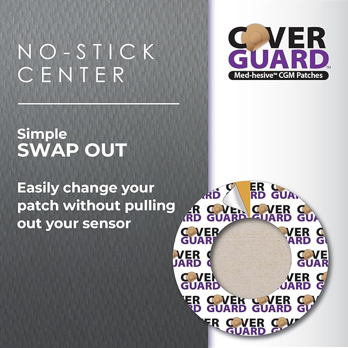 CGM Overpatch | Freestyle Libre 3 | Tan Full Coverage Design| 25-Count | Waterproof Adhesive | Anti-Fray | Easy Application & Removal | Made in USA | Sensor Protection