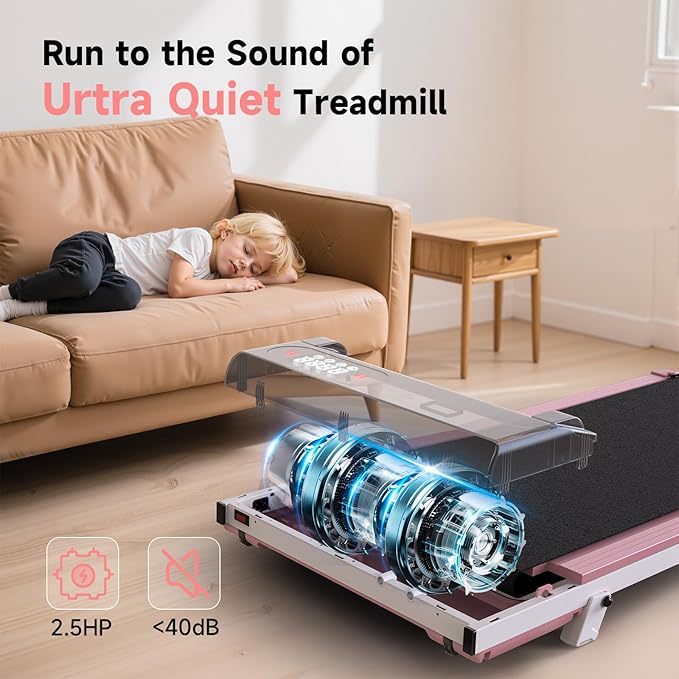 2 in 1 Walking Pad with Handle Bars, 8% Incline Foldable Treadmills for Home Office Ultra Quiet <40dB, 3.5 HP Portable Walking Jogging Running Machine with LED Display & Remote, 320+LB Capacity