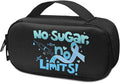 Rnyleeg Black Insulin Cooler Travel Case Blue Ribbon Insulin Bag for Diabetics Ensure Diabetes Care Diabetic Supplies Storage for Home Travel