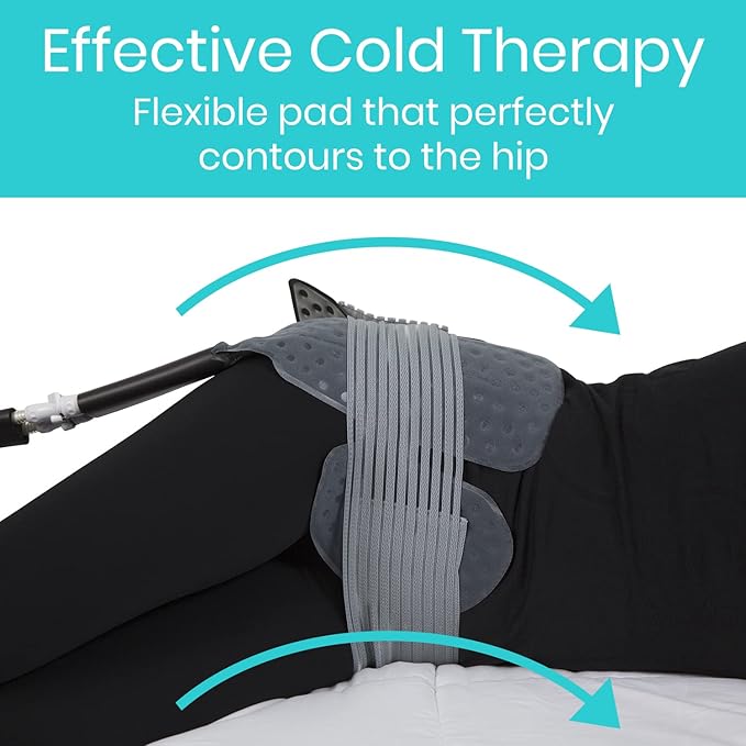 Vive Cold Therapy Machine Replacement Pads for Hip - Flexible Ergonomic Reusable Padding for Ice Cold Therapy - Pain Relief System - Adjustable Device Accessory to Reduce Swelling (Pads Only)