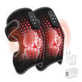 Red Light Therapy & Vibration Massage Knee Brace, 660nm&850nm Near Infrared Light Therapy, Heated Knee Massager for Pain Relief, A Pair of Knee Wrap,Heating Pad for Faster Recovery